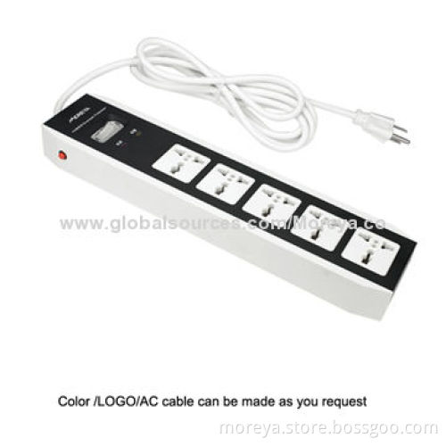 Surge Protector Universal Power Strip, 5 + 1-way, Logo Can be Customized, High-quality